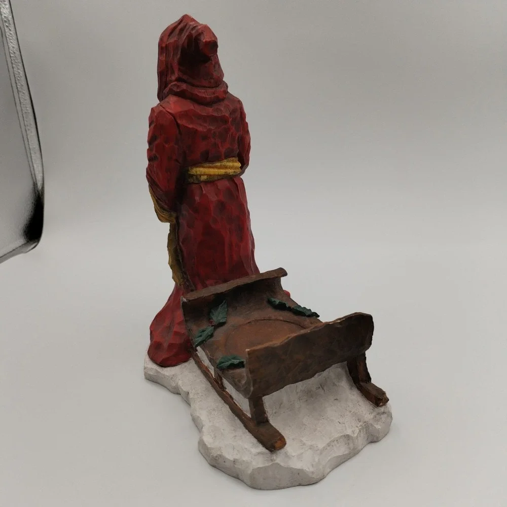 Craig Kirkwood for DEMDACO‎ 2002 Santa with Sledge Votive Candle Holder Figurine